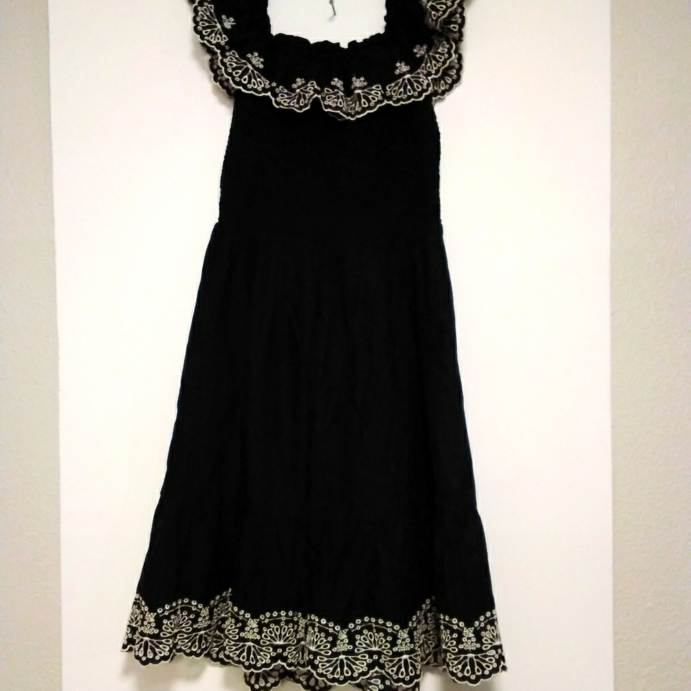 a.n.a black midi / maxi dress L